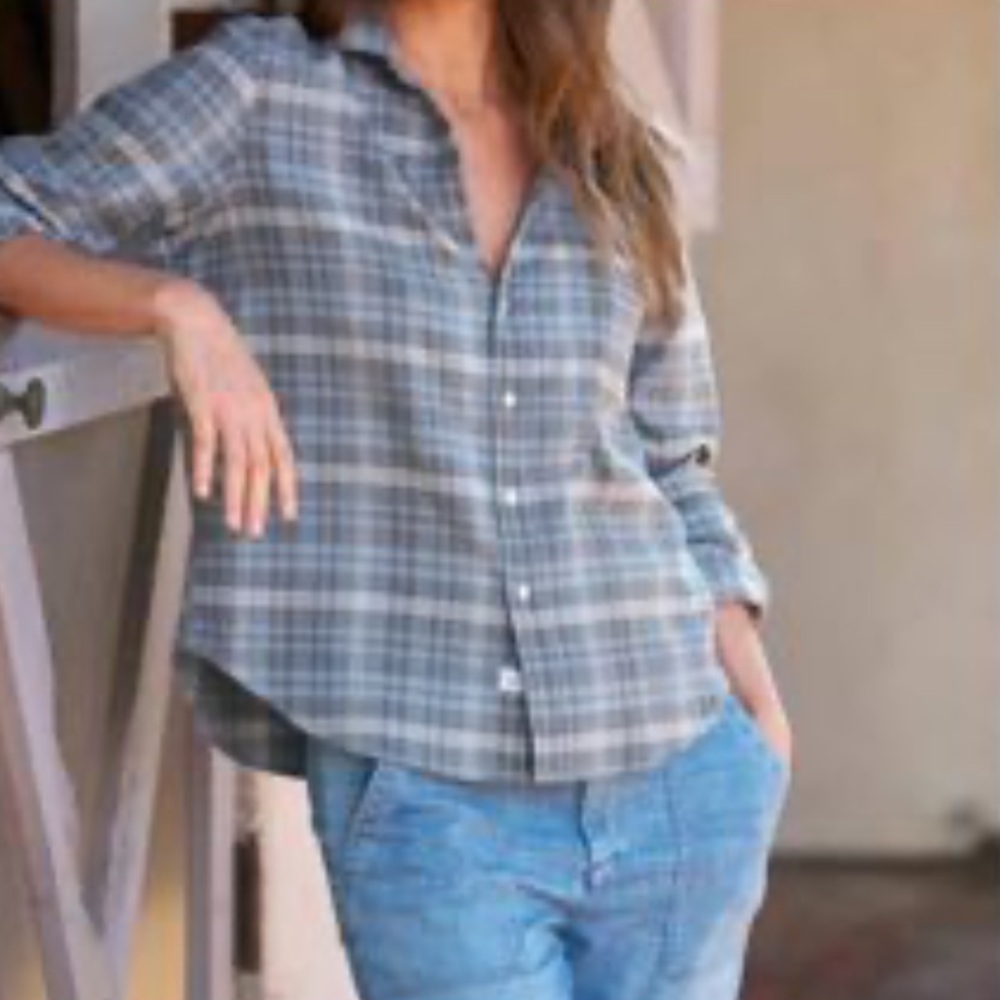 Barry Plaid Button-Down Shirt - Gray and White